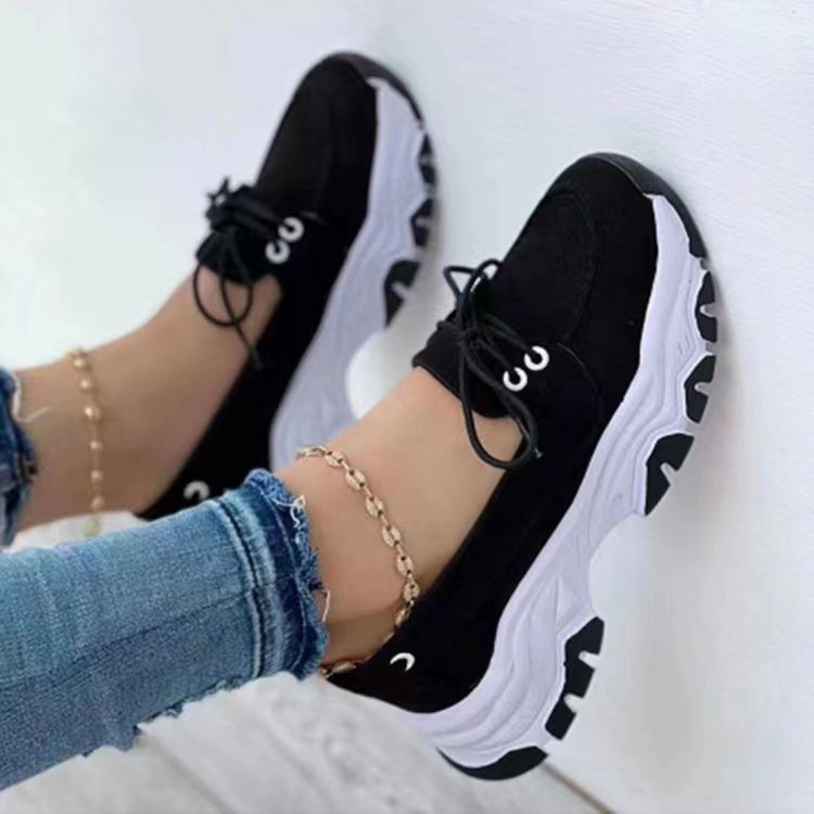 Lace-up Sneakers For Women Running Walking Sports Chunky Shoes