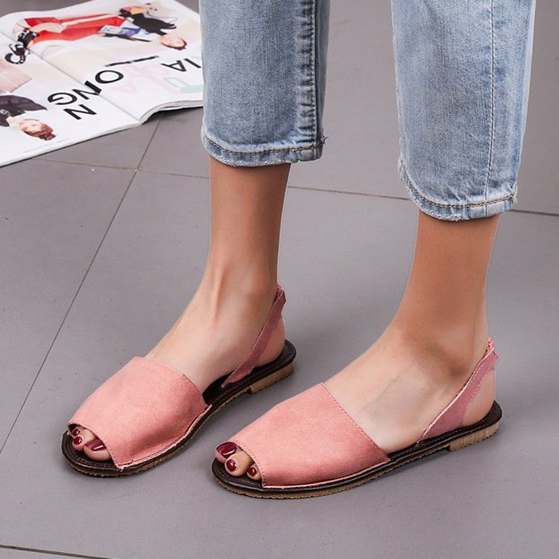 Fish mouth sandals women