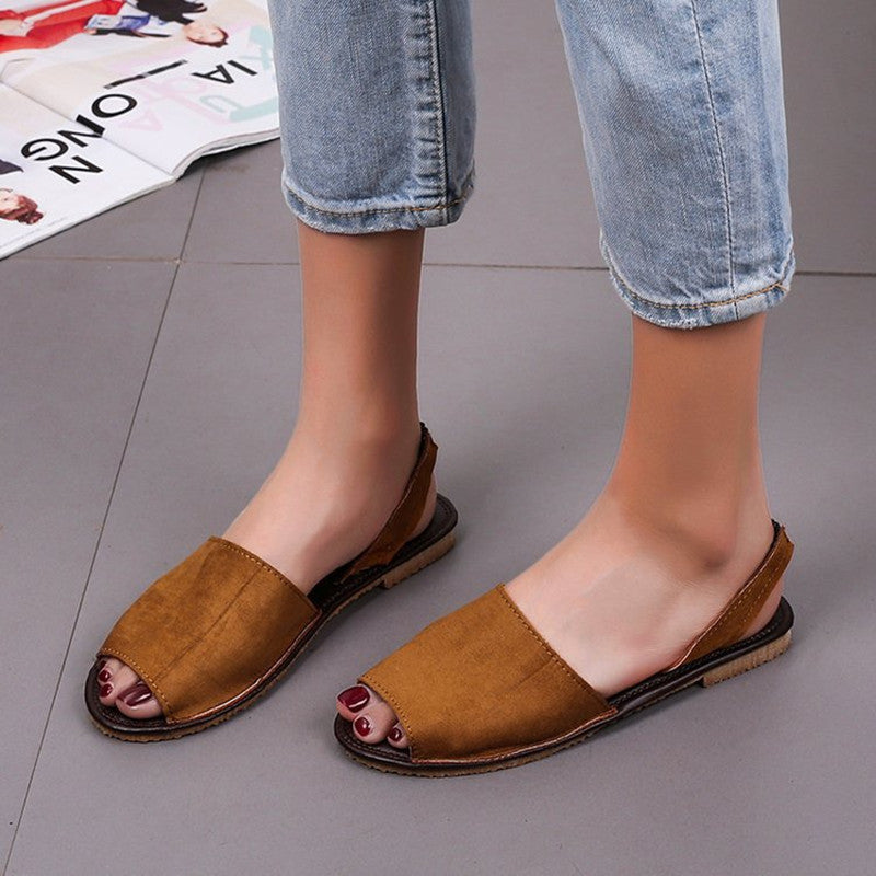 Fish mouth sandals women